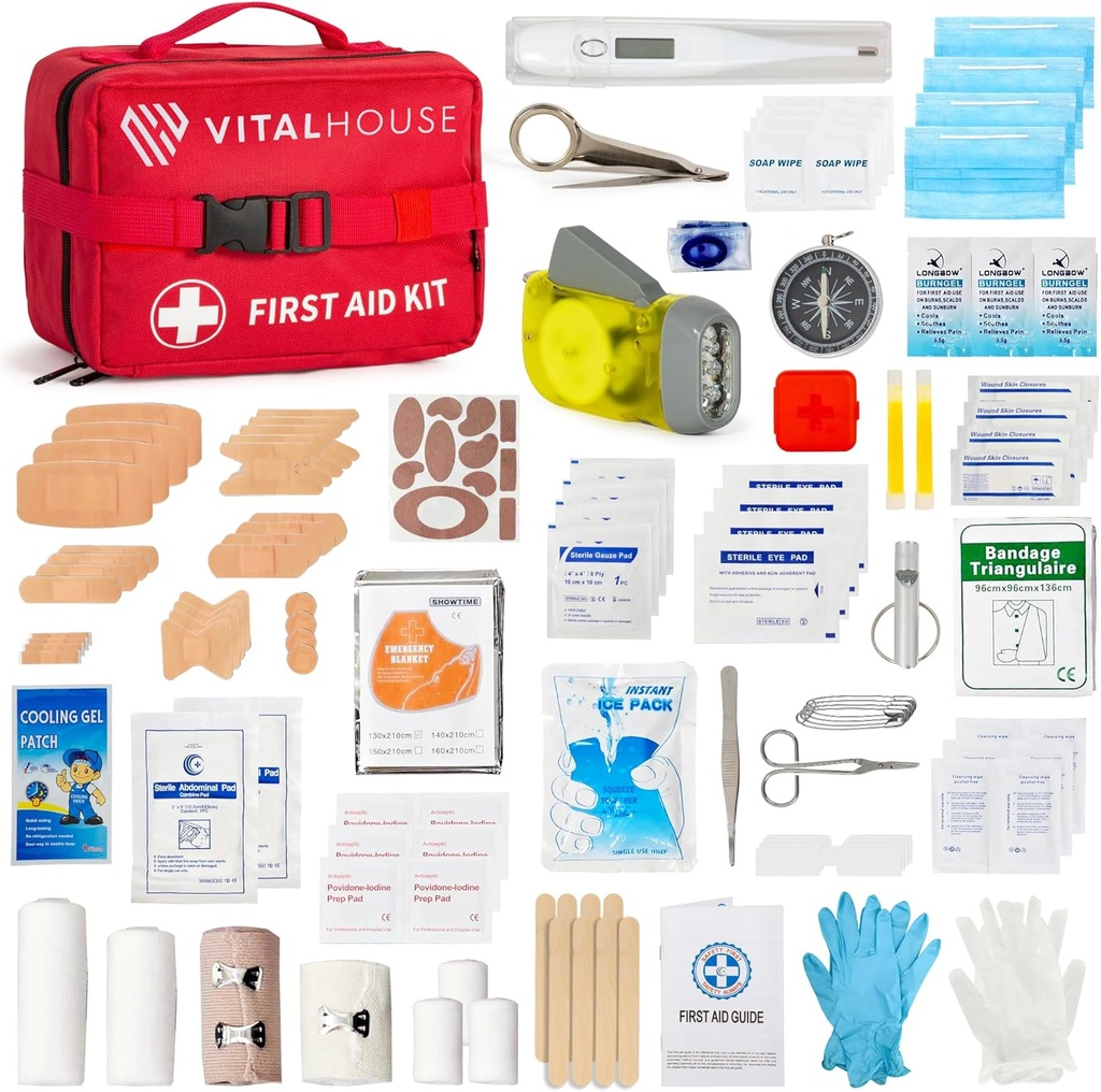346 stykke førstehjælp Kit Survival - Professionel vandtæt Trauma medicinsk kit til nødsituation, Ideel til hjem, kontor, bil, Rejser, Udendørs, Camping, Vandreture - Portable Nødforsyningspose