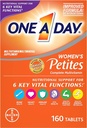 En dag kvinders Petites Multivitamin, tillæg med vitamin A, C-vitamin, D-vitamin, E-vitamin og zink til immunforsvar, B-vitaminer, biotin, folat (som folinsyre) & mere, 160 Tæl