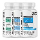 Youth & Tonic Medicpt Lean Cleanse - Feel Lighter & Mere Toned, Vand Vægt & Bloating Relief, Detox & Fluid Loss Support - Sengetur, 15 dages Colon Cleaner, 90 piller til Metabolisme og Defineret Krop