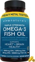 Viva Naturals Omega-3 Fish Oil, Triple Strength, 2500 mg, 60 Softgels - Re- Esterified Omega 3 Fedtsyrer herunder EPA, DHA, DPA - Passatarian-Friendly