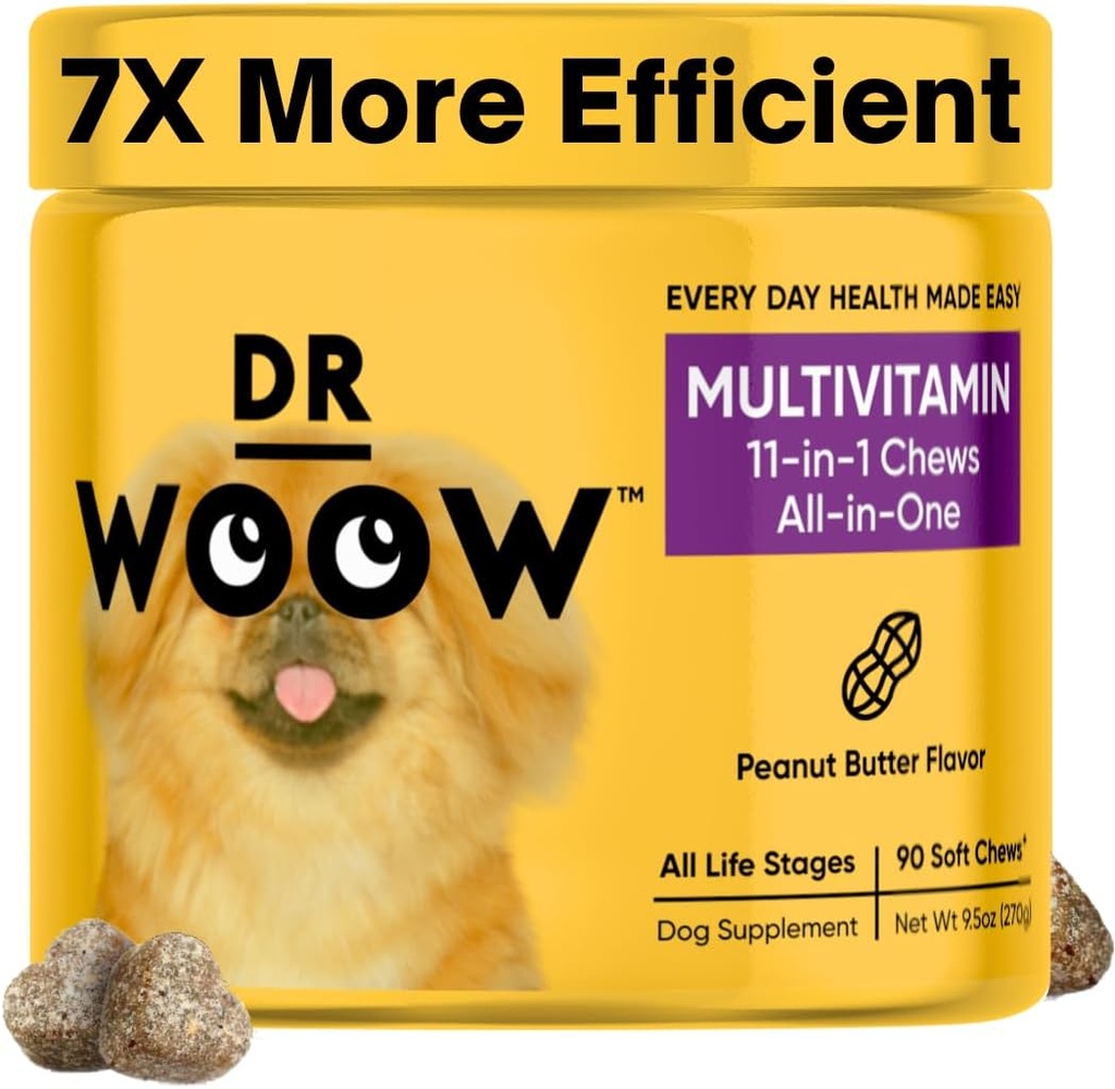 Multivitaminer til hunde - hver dag vitaminer til hunde c124; Gut immunforsvar, fælles hjerte øje støtte c124; hund kosttilskud Glucosamin Chondroitin, fordøjelsesprobiotika, Omega 3 Fish Oil c124; 90 Ct