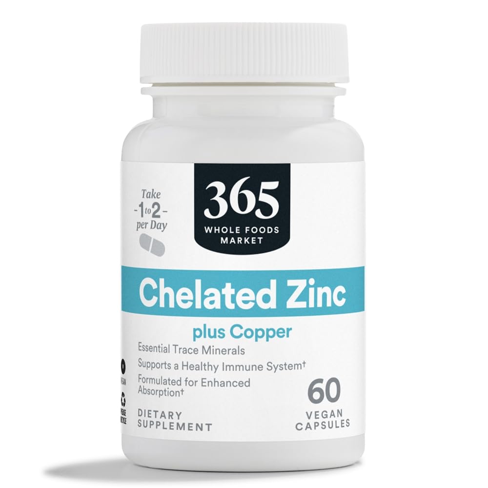 365 by Whole Foods Market, Chelated Zink, 60 CT