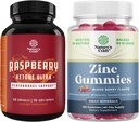 Bundle af Raspberry ketoner, Green Tea Extract & African Mango Blend og ekstra styrke Zink gummier til voksne - Potent ingredienser til at fremskynde vægttab, Gluten og Gelatine fri