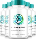 NutraRize (5 Pack) ClearTone Tinnitus, Clear Tone piller til hørelse, ClearTone piller supplement for total øre sundhed, Official Auditory Support Kapsler, ClearTones anmeldelse (300 Kapsler)