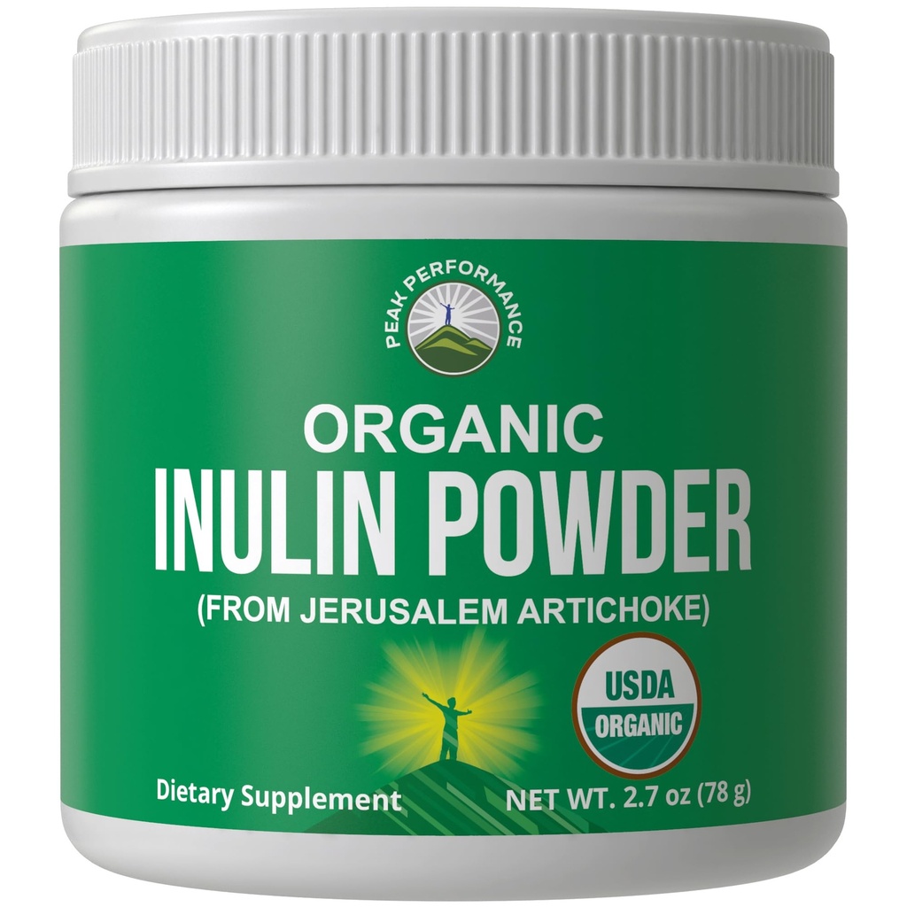 Organisk inulin pulver naturlige Prebiotic Fiber for Gut Health. USDA Organic Raw Plant Based Vegansk Prebiotics FOS Supplement fra Jerusalem Artichoke. HSA + FSA Kun godkendt liste over tilladte vitaminer
