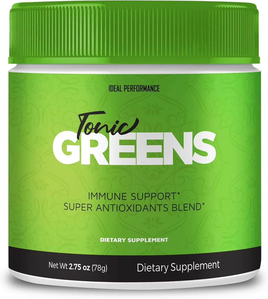 Tonic Green Powder Vitamin Supplement Advanced Formel - Natural Green Blend Energy Supplement - Maksimal styrke, TonicGreen BCAA, Tonic Green Alle naturlige Formel Powder Support Anmeldelser (1 pakke)