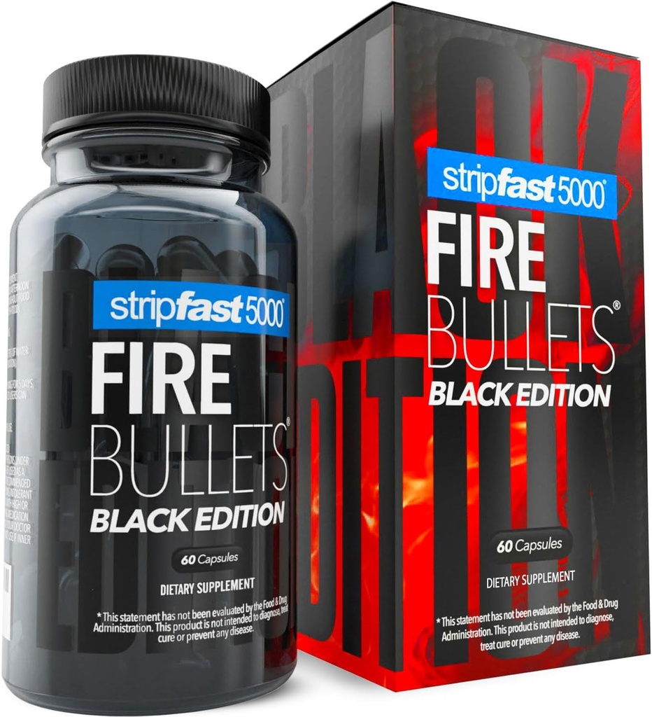 stripfast5000 Fire Bullets Black Edition Max Styrke til kvinder og mænd - pakke med 1