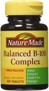 Nature Made B- 100 Complex Time Release Tablets, 60 Count for Metabolic Health (pakke med 3)