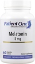 Patient 1 Melatonin 5 mg 10 mg 12 4; supplement til støtte sund søvn / vågen cyklus * 12 4; naturlig sovestøtte 12 4; 60 kapsler