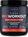 Type Zero Clean Pre Workout (11.3 oz, Fruit Punch) + Beet Root + L- Arginin + L- Citrullin, 2G Arginin, L- Citrullin Malat, Beta A, Sugar Free, Organic Coffein Fortræning for mænd og kvinder