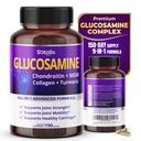 Sotalix Glucosamin 650mg - All- in-1 Fælles støtte med Chondroitin, MSM, Collagen, gurkemeje, D3- vitamin & hyaluronsyre - 150 kapsler - Shellfish- Free - Made in USA