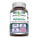 Amazing Formulas Melatonin Fast Opløsning Supplement Note 124; 60 Mg per Serving Note 124; Blandet Berry Flavor Note 124; 60 Tabletter Do 124; Non- GMO Do 124; Gluten- Free