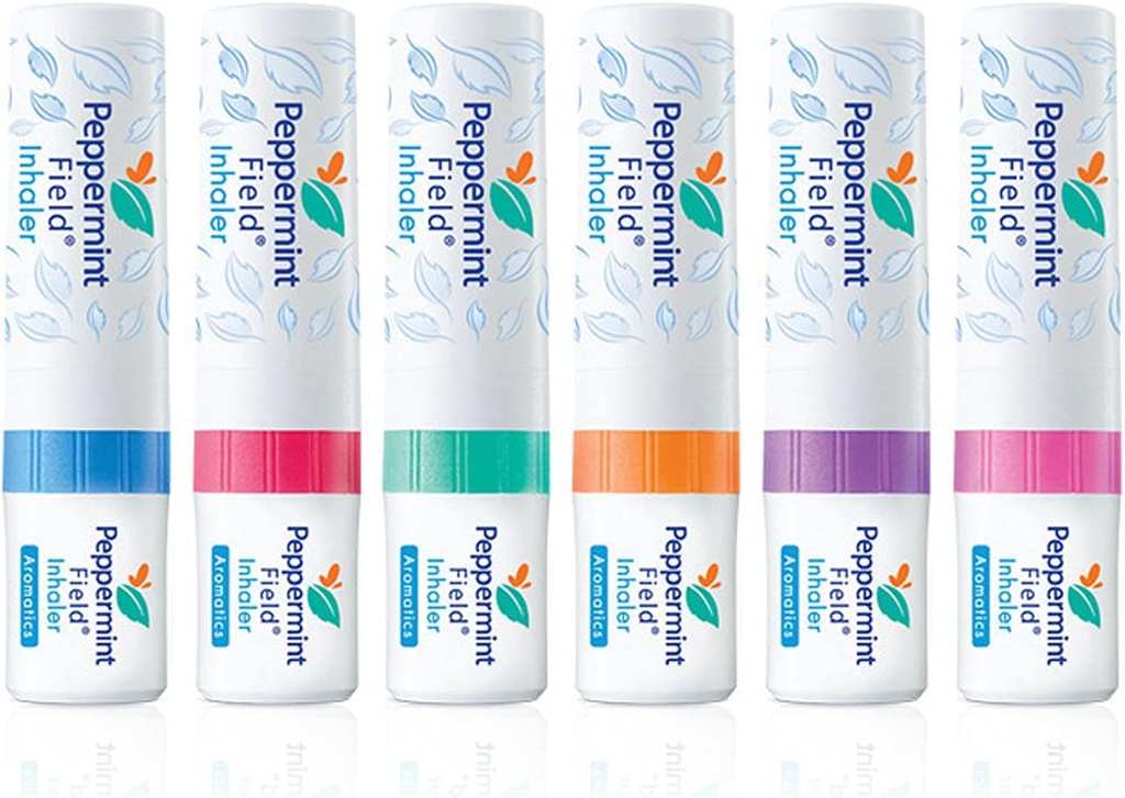 Pebermynte Field Nasal Inhaler - stærk pebermynte Thai Inhaler - pakke med 6 stk.
