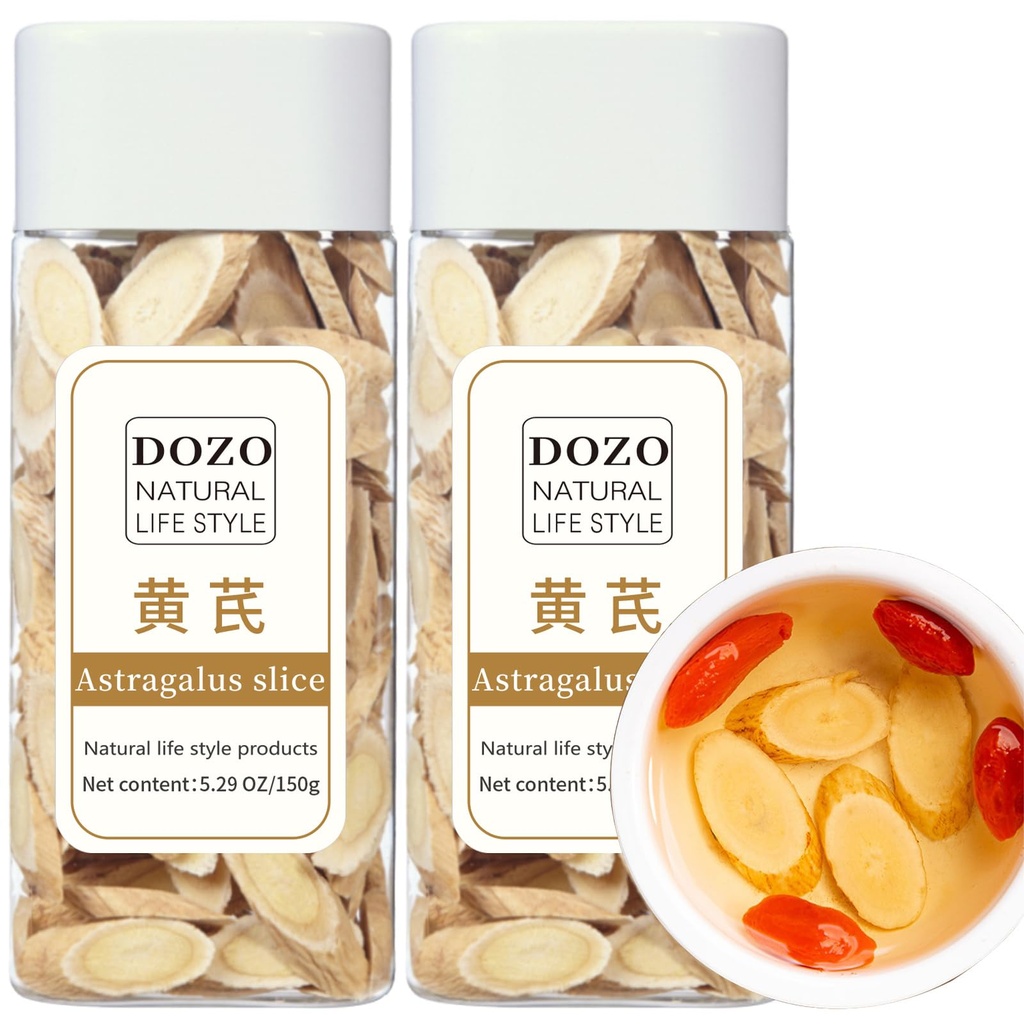 DOZO Astragalus Slice Radix Astragalus Root Huang qi Tea Memory 300g / 10.5oz Premium Astragalus Root Tea Slices