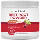 healmix Organic Beet Root Powder - Nitrooxide Beets, sund blodtryksstøtte, blodcirkulation Superfood Blueberry Flavored - 30 Servering