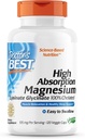 Doctor 's Best High Absorption Magnesium Glycinate Lysinat 100% Chelated, Non- GMO, Vegan, 120 Veggie Capsule (pakning med 1)