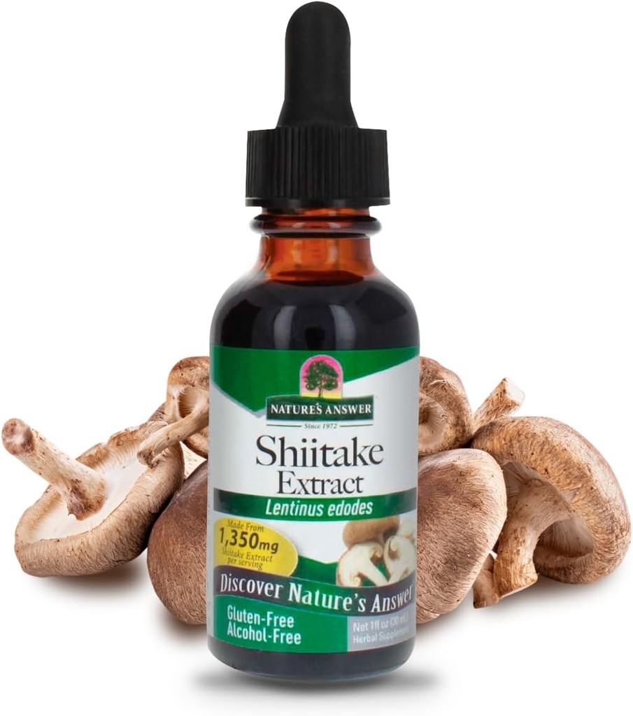Naturens svar Shiitake Mushroom Extract Alkohol Free 1 Fluid Ounce