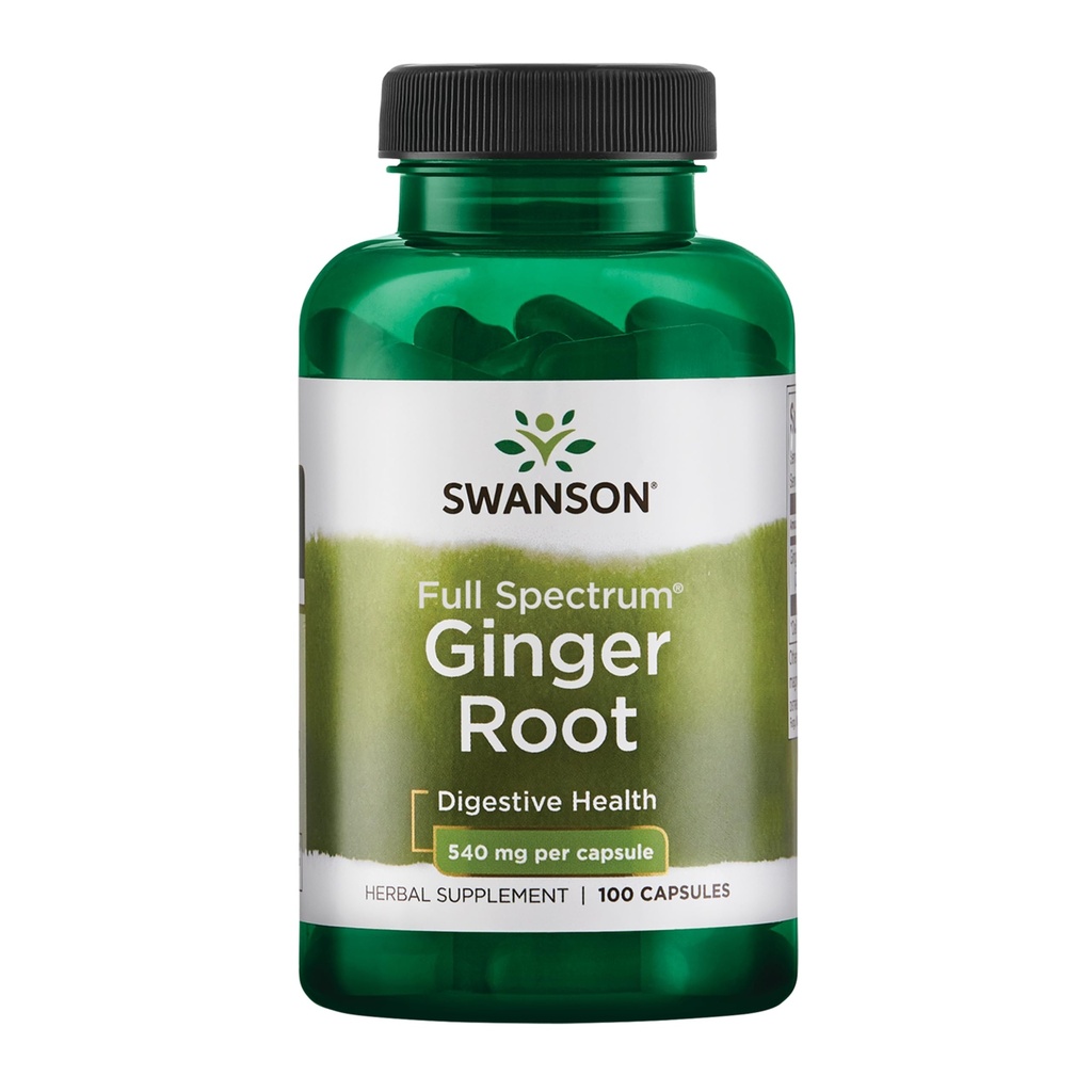 Swanson Premium Brand Ginger Root 540 Milligram 100 Kapsler