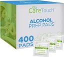 Care Touch Alkohol Wipes Individuelt indpakket - Prep Pads med 70% isopropyl Alkohol, Great for Home, Medical & Førstehjælp Kits Sterilized, Antiseptisk 2-Ply Swabs 400 Greve