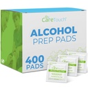 Care Touch Alkohol Wipes Individuelt indpakket - Prep Pads med 70% isopropyl Alkohol, Great for Home, Medical & Førstehjælp Kits Sterilized, Antiseptisk 2-Ply Swabs 400 Greve