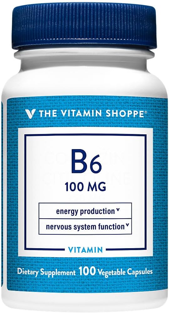 Vitamin Shoppe B6 100MG (100 kapsler)