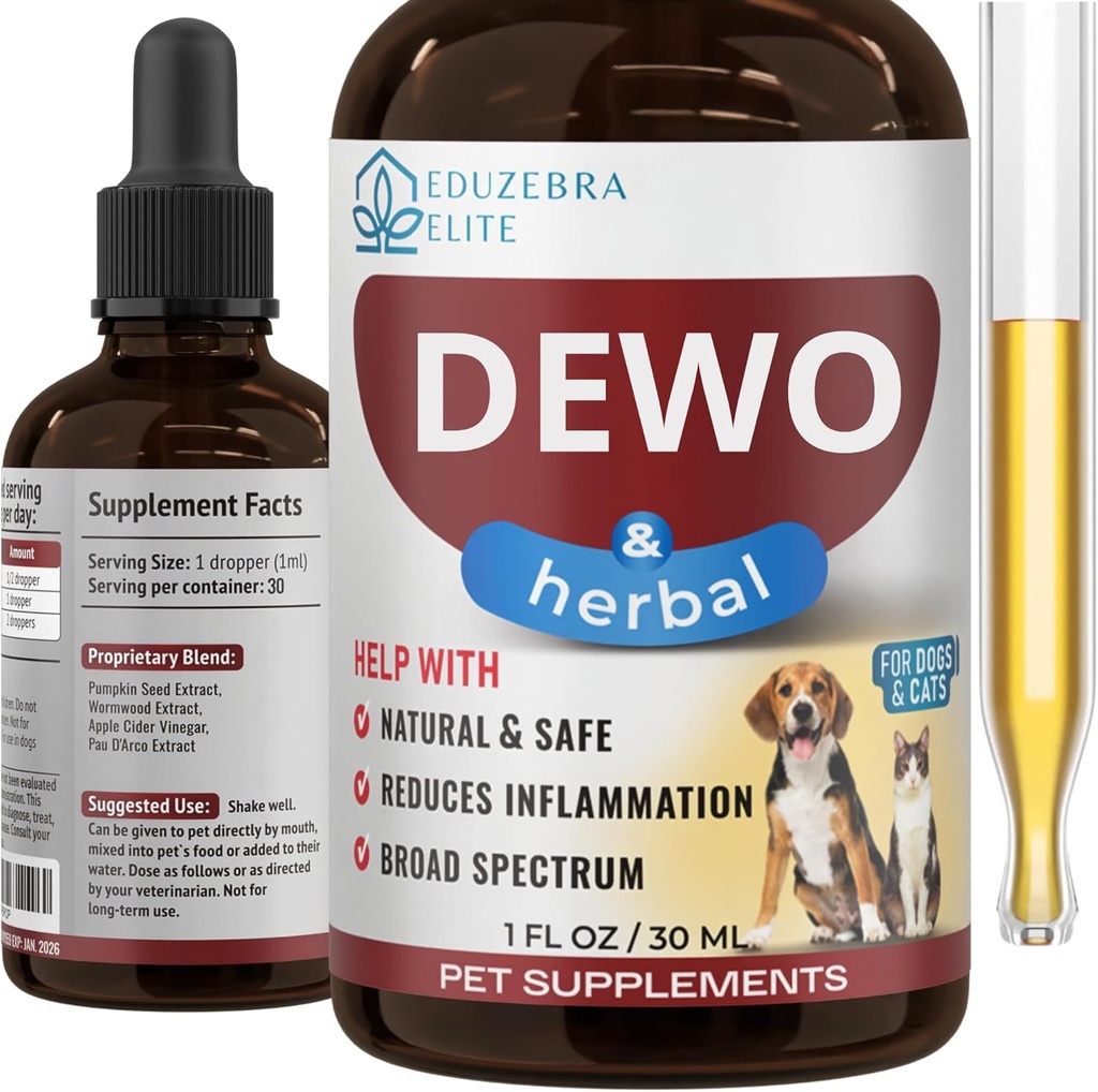 Katte og hunde naturlige Broad Spectrum Behandling - mod parasitter og toksiner - Urtemedicin support - Alle racer og størrelse - Hvalpe & Kitten