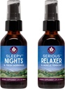 WishGarden Urter Sleepy Nights Herbal Sleep Support + Alvorlig afslappende Natural Afslappende Muskel Supplement (2-2oz Bundle)
