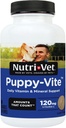 Nutri- Vet Puppy- Vite Chewables for Puppies, Formuleret med vitaminer & mineraler til støtte Balanceret kost, Great Source of Vitamin C, 60 Greve