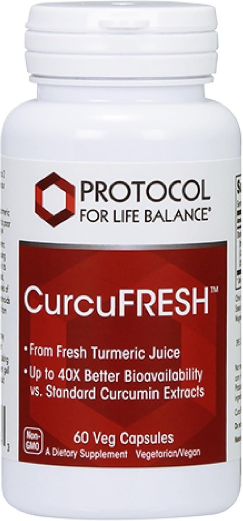 PROTOKOL FOR LIVBALANCE CurcuFresh - 40x Absorption - Gurkemeje Juice Powder - med Curcuminoider - fra Curcuma Longa - Vegan & Non- GMO - 60 Veg kapsler