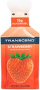 Transcend Foods Strawberry Energy Gel (1.1 oz, pakke af 24) - Fast- Fungerende Carb Gel, Strawberry Flavor, Koffein Free, Gluten Free