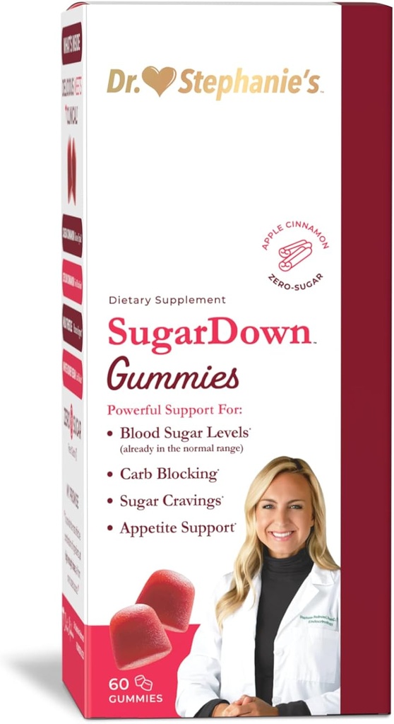 Dr. Stephanie 's SugarDown Gummies - Ceylon & Cassia Kanel tillæg - 0g sukker