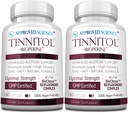 Godkendte videnskab Tinnitol - Tinnitus Support - Ease Ringing i Ørene - Boost Indre Øre Sundhed - 2 flasker - 6 Måned Supply - Made in USA