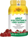 Country Life Voksen Multivitamin Honning Gummies - Ben, Heart & Energy Support - Non-GMO, Certified Gluten Free, Vegetar - naturligt sødet - 60 Gummies