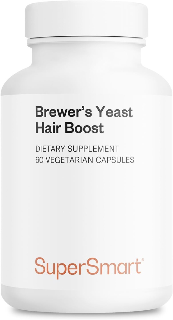 SuperSmart - Brewer 's Gær Hår Boost (Advanced Formel) - med Saccharomyces Cerevisiae, Zink, Biotin - Hår Supplements 124; Non- GMO - 60 vegetariske kapsler