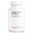 SuperSmart - Brewer's Yeast Hair Boost (Advanced Formula) - with Saccharomyces Cerevisiae, Zinc, Biotin - Hair Supplement | Non-GMO - 60 Vegetarian Capsules