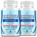 Immunsupport, 10- in-1 immunforsvar med vitamin C, B6, B12, VIT D, Zink, Echinacea Gurkemeje Elderberry Immunboostere til voksne - 120 kapsler (2 pakker)