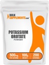 Bulk Supplements.com Kalium Orot Powder - Kalium Supplement, for Hydration Support, Mineral Supplement - Gluten Free, 500mg per Serving, 100g (3,5 oz) (pakke med 1)