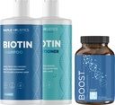 Biotin Shampoo og Conditioner og hår supplement - Biotin for hårvækst supplement Plus Rosemary og volumizing Shampoo og Conditioner sæt - Rosemary Biotin og Collagen hår tykkelsesprodukter