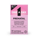 One A Day Prenatal Vitamins - Folinsyre, Jern, Omega- 3 (DHA), Graviditet Vitaminer for kvinder, Prenatal Multivitamin til mor og baby support, Graviditet skal Haves 30 Ct (Packaging May Vary)