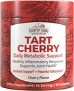 Country Farms Tart Cherry Gummies, Dialy Metabolic Support, Understøtter Knoglesundhed, pakket med Potent Antioxidanter, Cherry Flavor, 60 Gummies