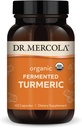 Dr. Mercola Organic Fermented Turmeric - 370 mg Fermented Turmeric - High-Bioavailability Curcuminoids - USDA Organic, Non-GMO, Gluten-Free & Soy-Free - 60 Capsules (30 Servings)