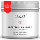 Valerian Root 4: 1 Extract Kapsler 750mg - Optimeret Aktiv Renhed - 4X Koncentration Valerian Root Extract Supplement - Gluten Free, Non- GMO - fremmer Afslapning - 120 Kapsler