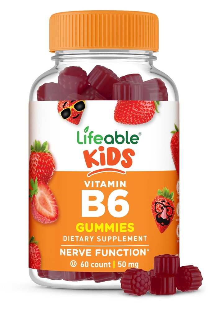 Livbare Vitamin B6 Gummier til børn