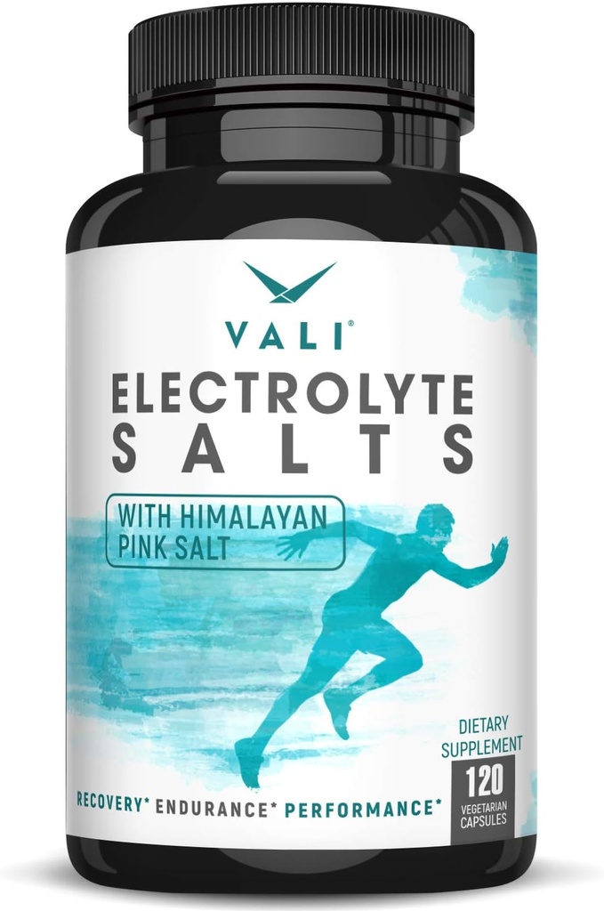 VALI Electrolyte Salts Rapid Oral Rehydration Erstatningspiller. Hydrering Nutrition Powder supplement, Inddrivelse & Relief hurtigt. Væske Sundhed Essentials. Keto Salt Mineral Tablets. 120 Veggie kapsler