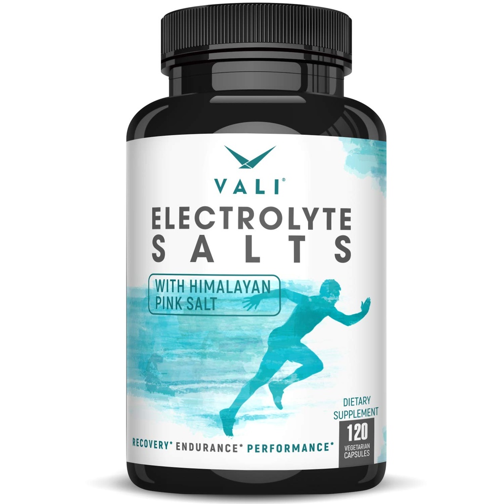 VALI Electrolyte Salts Rapid Oral Rehydration Erstatningspiller. Hydrering Nutrition Powder supplement, Inddrivelse & Relief hurtigt. Væske Sundhed Essentials. Keto Salt Mineral Tablets. 120 Veggie kapsler