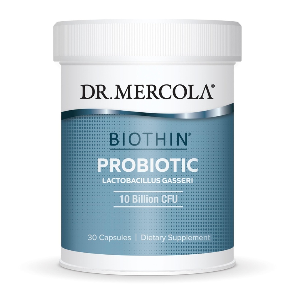 Dr. Mercola Biothin Probiotic - fordøjelsesmedicin supplement - understøtter sund stofskifte - GMO- Free, Gluten- Free & Soy- Free - 30 Forsinkede - Release Kapsler (30 Servere)