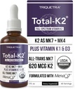 K2 ® - 124; K2-vitamin som MK7 & MK4-vitamin - 124; Plus K1 & D3-vitamin - 620 mcg K2 pr. servering - All- Trans MK7 fra MenaQ7 ® - Full- Spectrum Vitamin K - Vegan, Organic Certified (Liquid 1 oz)