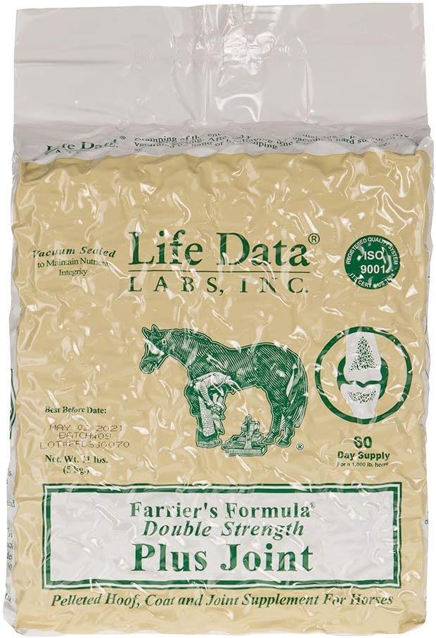 Life DATA LABS Farriers Formel Dobbelt Styrke Plus Joint, 11 lbs; Pelleted Hoof, Coat og fælles tillæg for heste