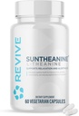 Revive MD suntheanine L- Theanine supplement til mænd og kvinder - understøtter træthed & hjerne funktion for rolig mood, mental Klarhed, Focus & Afslapning - Vegan & Gluten- Free (60 kapsler, 60 servere)